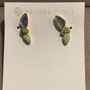 Kendra Scott Gold and Multicolor Earrings